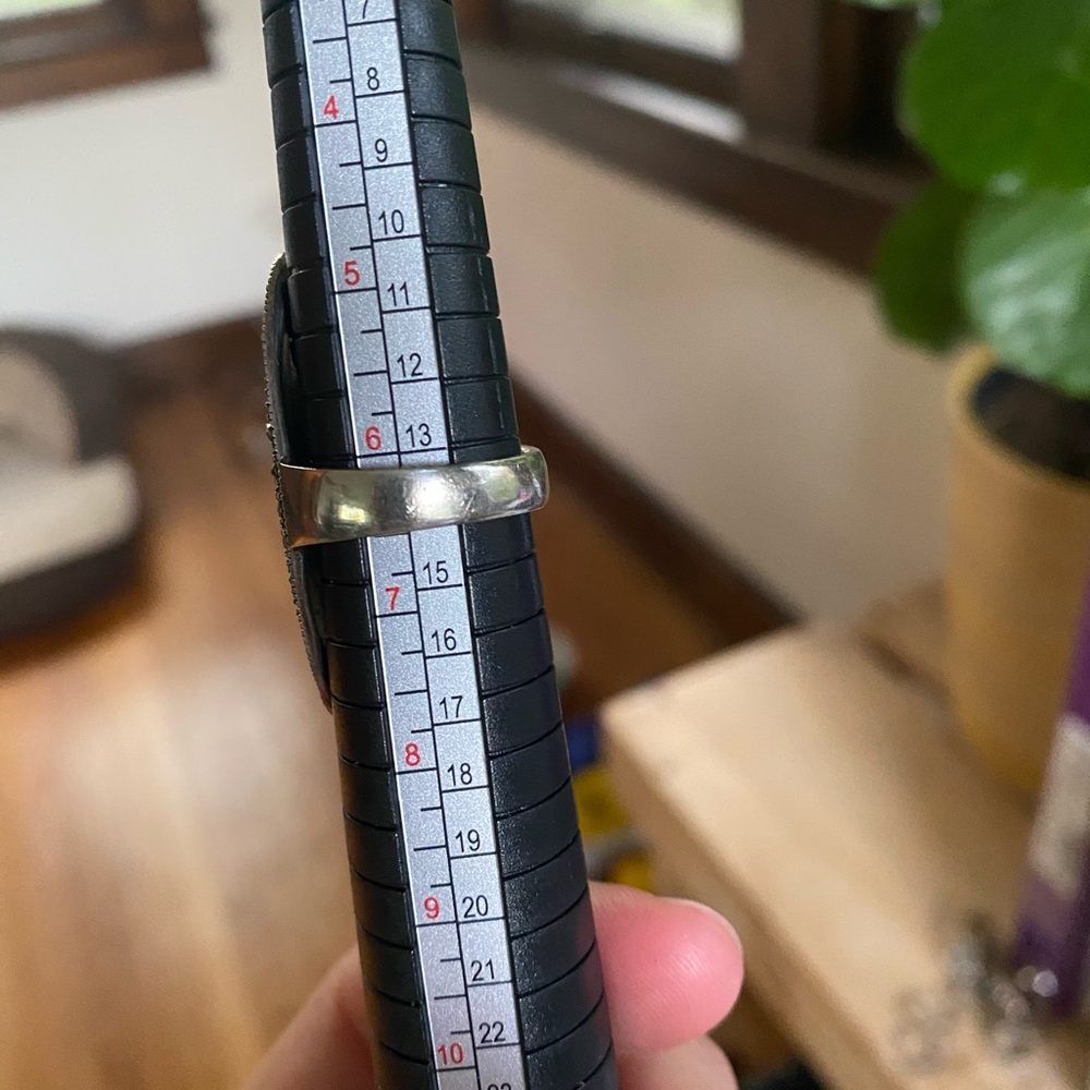 Statement Diamond Silver Ring - image 5